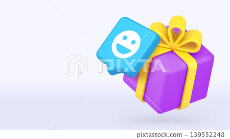 Customer Loyalty Program Bonus 3d Banner Template Vector Illustration For Web Promotion. Customer Loyalty Program Bonus 3d Banner Template Vector Illustration For Web Promotion. 139552248