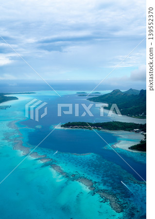 Aerial View of Bora Bora Island in French Polynesia Aerial View of Bora Bora Island in French Polynesia 139552370