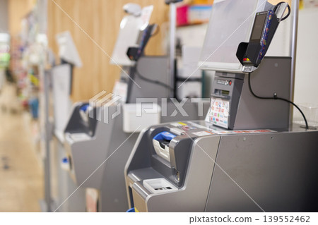 Self-checkout at supermarkets 139552462