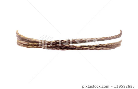 Watercolor jute twine rope for herbal pharmacy. Natural hemp string for apothecary label attachment, craft medicine packaging design, rustic gift wrap element and organic remedy bottle graphics Watercolor jute twine rope for herbal pharmacy. Natural hemp string for apothecary label attachment, craft medicine packaging design, rustic gift wrap element and organic remedy bottle graphics 139552683