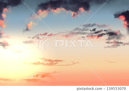 A background image of a sunset sky and clouds that evokes a sense of hope; a refreshing gradient sky background for banners. A background image of a sunset sky and clouds that evokes a sense of hope; a refreshing gradient sky background for banners. 139553070