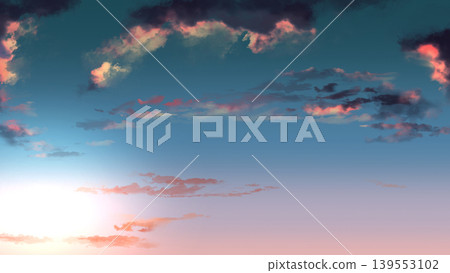 A background image of a sunset sky and clouds that evokes a sense of hope; a refreshing gradient sky background for banners. A background image of a sunset sky and clouds that evokes a sense of hope; a refreshing gradient sky background for banners. 139553102