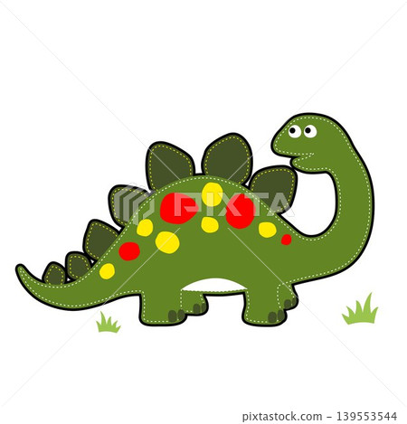 Funny stegosaurus vector cartoon illustration Funny stegosaurus vector cartoon illustration 139553544