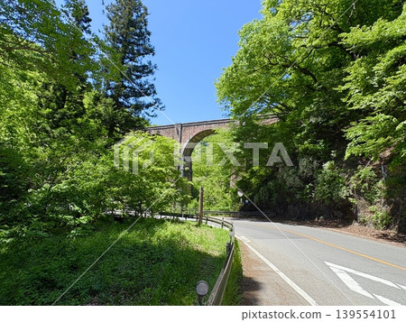Usui Third Bridge, Meganebashi (Spectacles Bridge), Annaka City, Gunma Prefecture Usui Third Bridge, Meganebashi (Spectacles Bridge), Annaka City, Gunma Prefecture 139554101