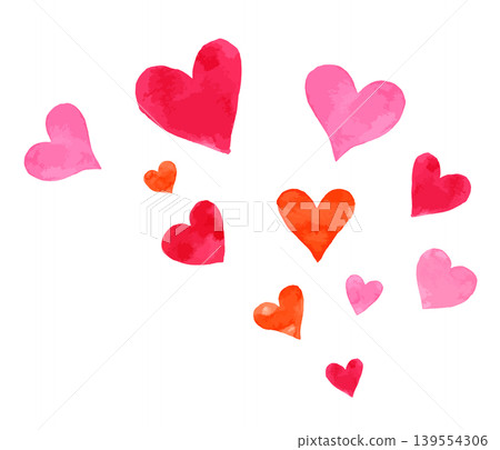 Watercolor illustration of a heart shape. Background material. Watercolor illustration of a heart shape. Background material. 139554306