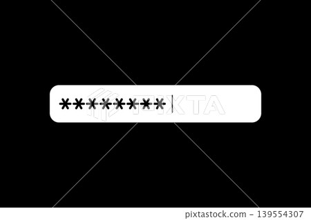Illustration material for a password input field Illustration material for a password input field 139554307
