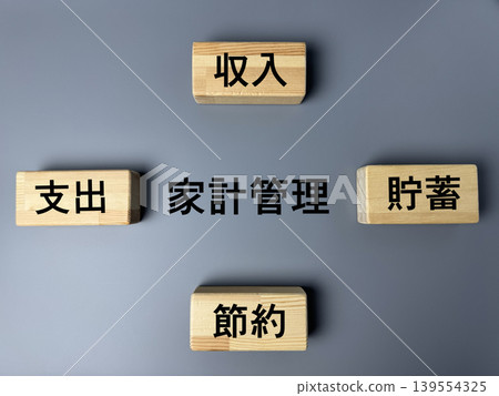 家庭預算管理概念:收入、支出、儲蓄與節儉。 家庭預算管理概念:收入、支出、儲蓄與節儉。 139554325