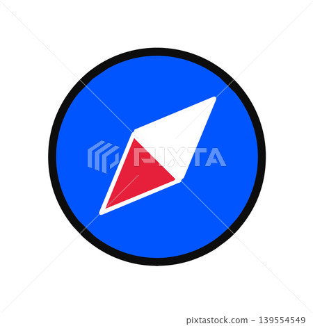 彩色羅盤導航應用程式圖標 彩色羅盤導航應用程式圖標 139554549