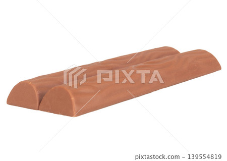 Long chocolate bar isolated on white background 139554819
