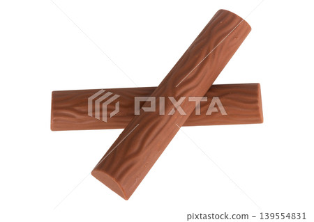 Long chocolate bar isolated on white background 139554831