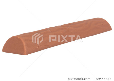 Long chocolate bar isolated on white background Long chocolate bar isolated on white background 139554842