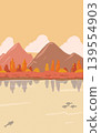 Minimalist Autumn Forest Landscape Illustration for Mobile Wallpaper 139554903
