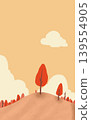 Minimalist Autumn Forest Landscape Illustration for Mobile Wallpaper 139554905