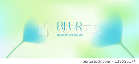 Spring gradient with blue flower blur and soft grass for wellness card and spa banner. Summer nature day macro in gradient color shadow. Vector botanical spring blossom for mint lime gentle poster Spring gradient with blue flower blur and soft grass for wellness card and spa banner. Summer nature day macro in gradient color shadow. Vector botanical spring blossom for mint lime gentle poster 139556174