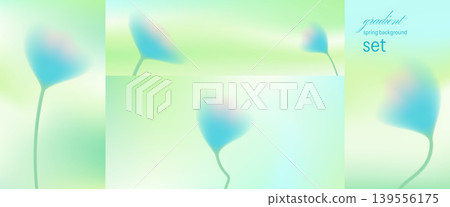 Floral gradation background set with delicate pastel and gradient flower for poster pack. Blur soft shadow in green lime with spring tulip. Vector floral gradient Floral gradation background set with delicate pastel and gradient flower for poster pack. Blur soft shadow in green lime with spring tulip. Vector floral gradient 139556175
