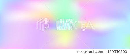 Foil background with blur gradation and pastel gradient in summer rainbow for beauty packaging. Soft foil background on pastel sky. Vector iridescent banner for beauty poster or promo presentation Foil background with blur gradation and pastel gradient in summer rainbow for beauty packaging. Soft foil background on pastel sky. Vector iridescent banner for beauty poster or promo presentation 139556200
