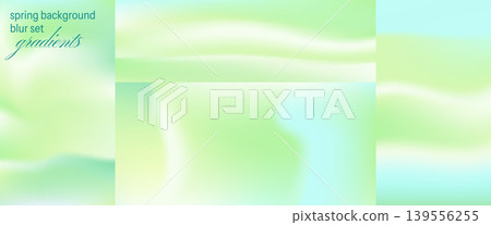 Nature gradation with abstract wave and modern mint mood for wallpaper art. Green gradient set in soft ombre blur and smooth wavy line. Calm vector nature gradation backdrop in pastel sky tone Nature gradation with abstract wave and modern mint mood for wallpaper art. Green gradient set in soft ombre blur and smooth wavy line. Calm vector nature gradation backdrop in pastel sky tone 139556255