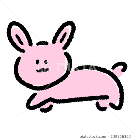 手繪的可愛兔子插圖 手繪的可愛兔子插圖 139556393