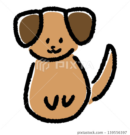 A cute, hand-drawn illustration of a dog with floppy ears. A cute, hand-drawn illustration of a dog with floppy ears. 139556397
