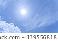 Background image of a clear blue sky and sunlight in early summer, Yokohama. 139556818