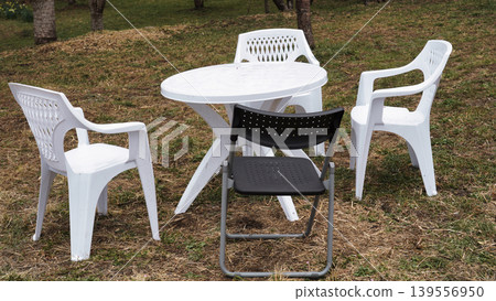 White event chairs and tables 139556950