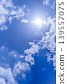 Background image of a clear blue sky and sunlight in early summer, Yokohama. 139557075