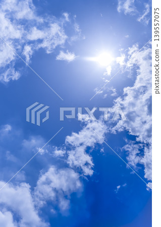 Background image of a clear blue sky and sunlight in early summer, Yokohama. Background image of a clear blue sky and sunlight in early summer, Yokohama. 139557075
