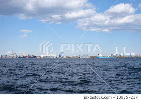 Sea and factory Sea and factory 139557217