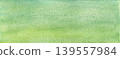Light grass green and yellow artistic horizontal textured watercolor stain with tie dye wash effect. Vibrant nature forest color gradient watercolour for banner design, texture, abstract landscape 139557984
