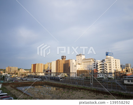 Evening view in front of Iwaki Station, May 2026 Evening view in front of Iwaki Station, May 2026 139558292