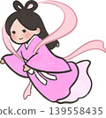 Cute Tanabata illustration of Orihime (with outlines, vector format) 139558435