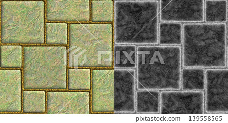 Dark Garden Walkway and Alpha Mask Comparison Display Dark Garden Walkway and Alpha Mask Comparison Display 139558565