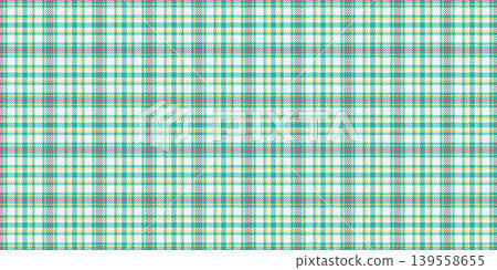 Shabby tartan pattern texture, product seamless plaid vector. Spring textile fabric background check in light sea green and white colors. Shabby tartan pattern texture, product seamless plaid vector. Spring textile fabric background check in light sea green and white colors. 139558655