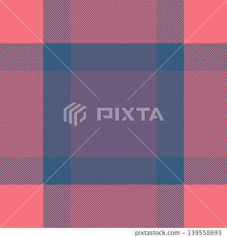 Loft pattern seamless fabric, printout background tartan plaid. Knot check texture textile vector in red and pastel colors. Loft pattern seamless fabric, printout background tartan plaid. Knot check texture textile vector in red and pastel colors. 139558693