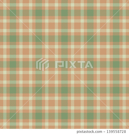 Online fabric textile background, editable texture pattern check. Sofa tartan vector seamless plaid in orange and light colors. Online fabric textile background, editable texture pattern check. Sofa tartan vector seamless plaid in orange and light colors. 139558728