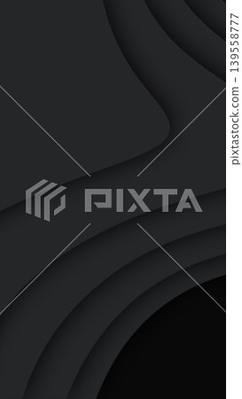 Minimal dark abstract background with smooth curved waves and soft gradients, modern corporate backdrop Minimal dark abstract background with smooth curved waves and soft gradients, modern corporate backdrop 139558777