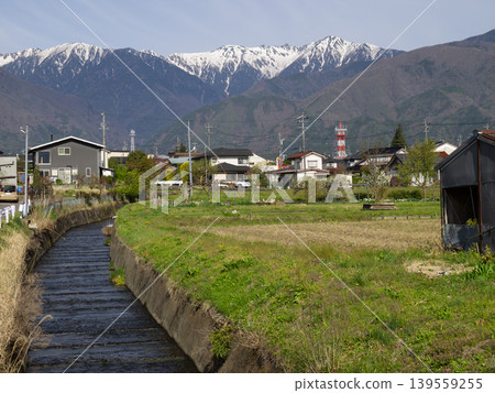 2026年4月,駒根市:田澤川與中央阿爾卑斯山脈 2026年4月,駒根市:田澤川與中央阿爾卑斯山脈 139559255