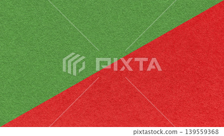 Green paper texture two color background with red diagonal split and copy space for template, banner, presentation Green paper texture two color background with red diagonal split and copy space for template, banner, presentation 139559368