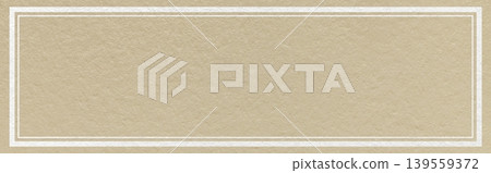 Light beige textured paper background with white double frame border and copy space for website header banner template 139559372