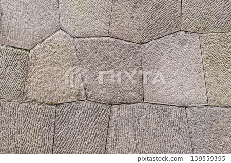 A Japanese-style texture material created by photographing a tortoise-shell patterned stone wall model in a two-dimensional manner (Kagoshima City) A Japanese-style texture material created by photographing a tortoise-shell patterned stone wall model in a two-dimensional manner (Kagoshima City) 139559395