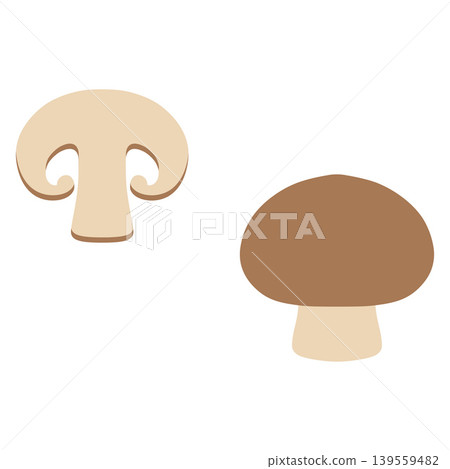 Fresh edible mushrooms symbolizing healthy food ingredients 139559482