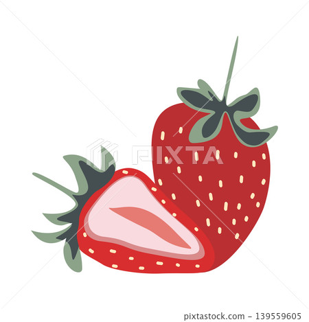 Strawberries fruit natural healthy eating ingredient illustration Strawberries fruit natural healthy eating ingredient illustration 139559605