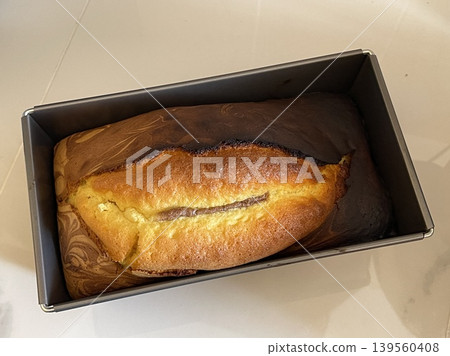 Freshly Baked Homemade Chocolate Marble Pound Cake In Loaf Pan Freshly Baked Homemade Chocolate Marble Pound Cake In Loaf Pan 139560408