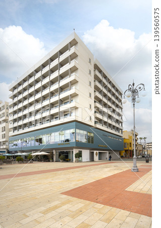 Sun Hall Hotel building in Larnaka, Cyprus Sun Hall Hotel building in Larnaka, Cyprus 139560575