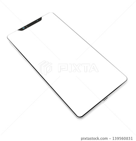 3D modern brandless smartphone isolated on white background 3D modern brandless smartphone isolated on white background 139560831