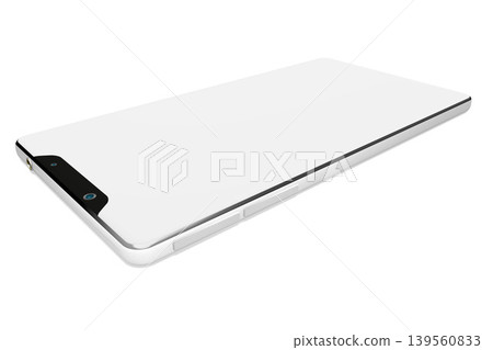 3D modern brandless smartphone isolated on white background 3D modern brandless smartphone isolated on white background 139560833