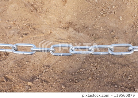 chain link line of rusty chain chain link line of rusty chain 139560879