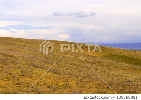 mountain landscape with fog mountain landscape with fog 139560881