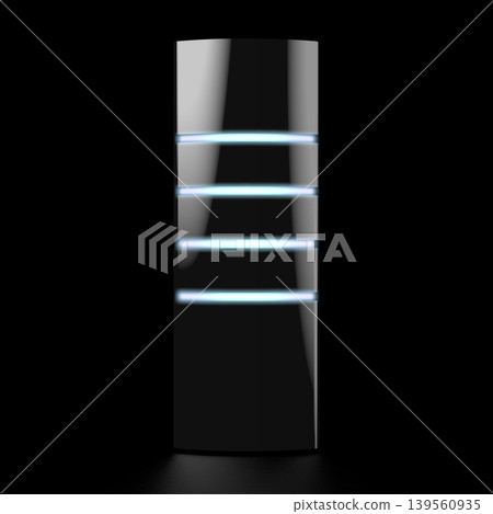3D modern black server with LED lights - great for topics like datacenter/ hosting/ storage etc. 3D modern black server with LED lights - great for topics like datacenter/ hosting/ storage etc. 139560935