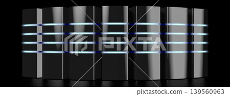 3D modern black servers with LED lights - great for topics like datacenter/ hosting/ storage etc. 3D modern black servers with LED lights - great for topics like datacenter/ hosting/ storage etc. 139560963